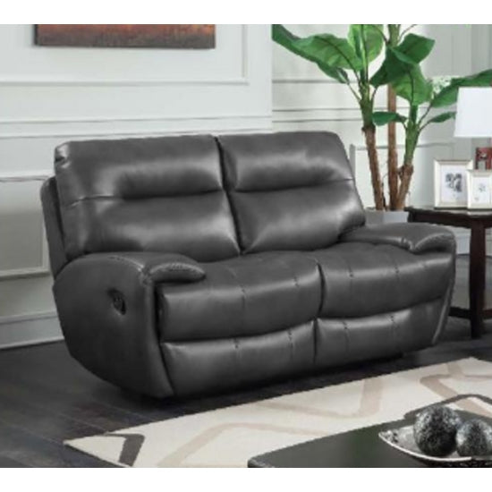 Bailey Recliner LeatherGel And PU 2 Seater Sofa In Grey