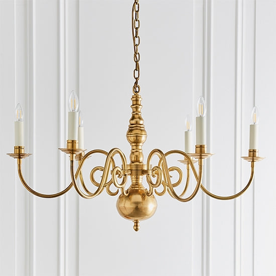 Chamberlain 6 Lights Pendant Light In Solid Brass