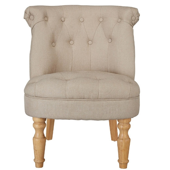 Charlotte Fabric Bedrom Chair In Beige