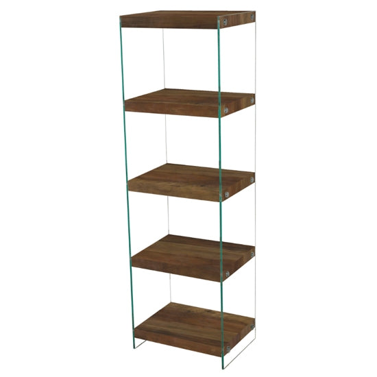 Charter Large Display Unit In Oak Effect With Glass Sides