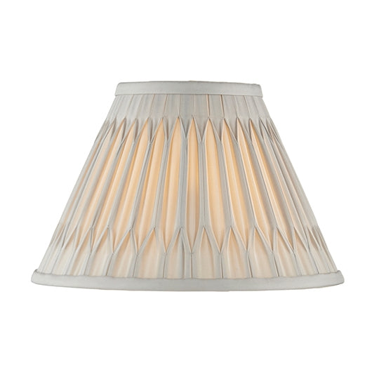 Chatsworth Double Pinch Silk Fabric 10 Inch Shade In Silver