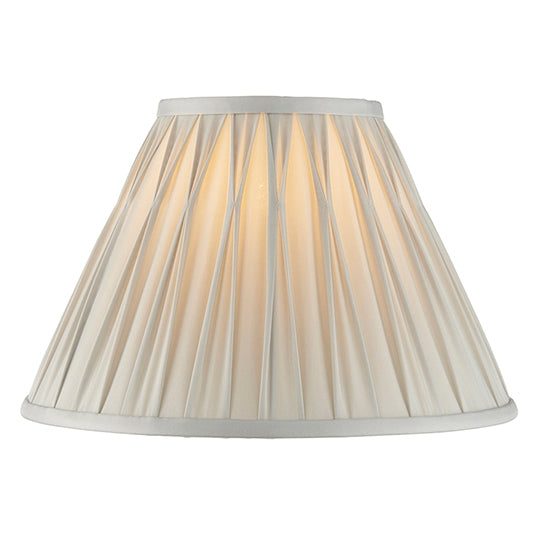 Chatsworth Silk Fabric 12 Inch Shade In Silver