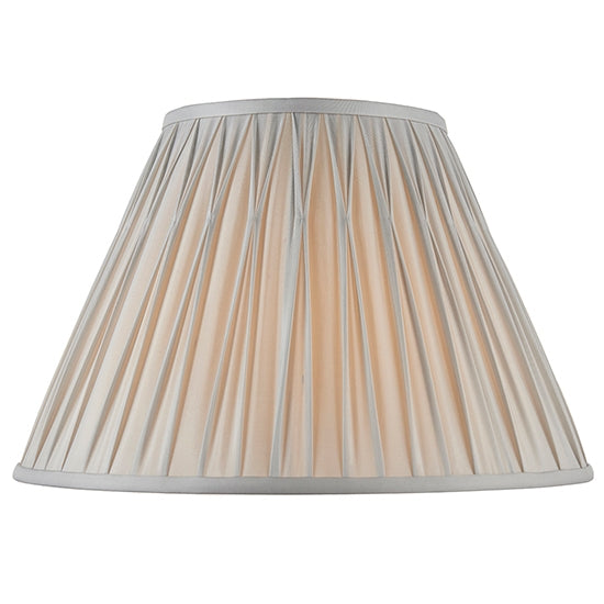 Chatsworth Silk Fabric 16 Inch Shade In Silver