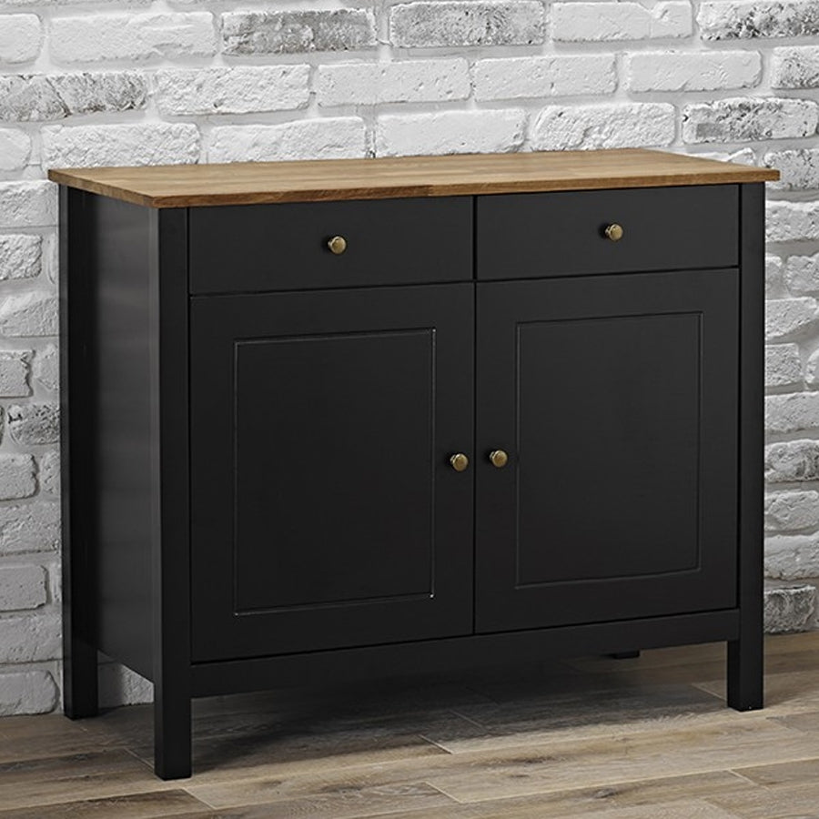 Copenhagen Wooden Sideboard In Solid Oak And Black