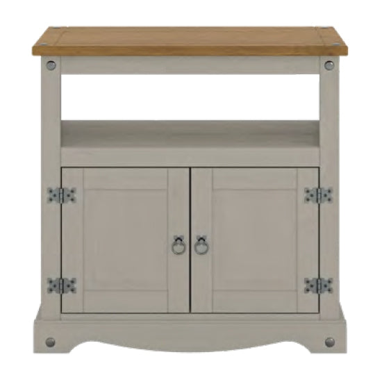 Corona Wooden 2 Doors And 1 Shelf TV Stand In Grey
