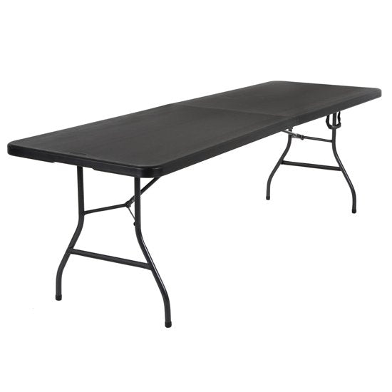 Cosco Large Molded Resin Top Fold-In-Half Dining Table In Black
