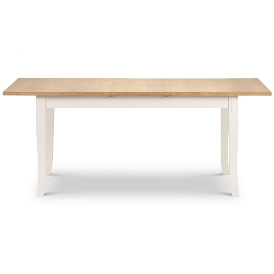 Davenport Extending Wooden Dining Table In Oak And Ivory