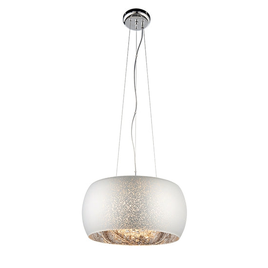 Eclipse 5 Lights Ceiling Pendant Light With Reflective Chrome Electro-Plated Glass