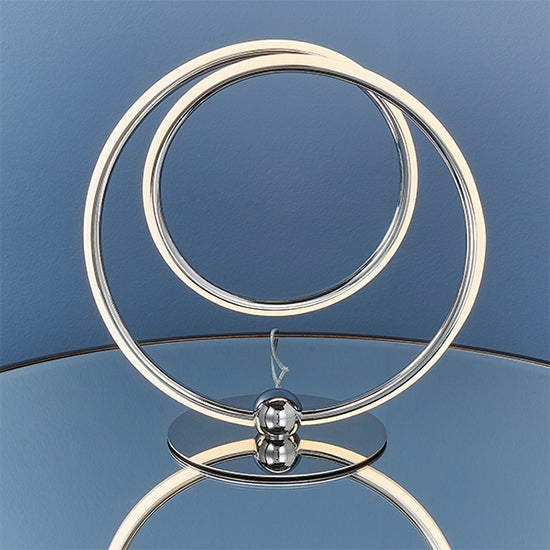 Eterne Table Lamp In Chrome With Matt White Diffuser