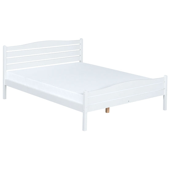 Foshan Wooden Small Double Bed In White