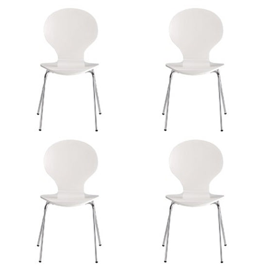 Ibiza Set Of 4 Dining Chairs In White