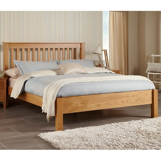 Lincoln Wooden King Size Bed In Oak