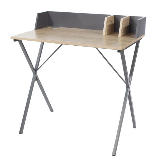 Loft Wooden Computer Desk In Oak Effect