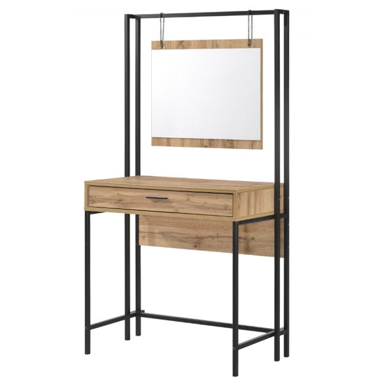 Michigan Wooden Dressing Table In Oak Effect With Mirror
