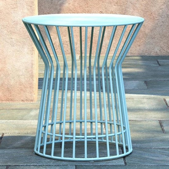 Novogratz Roberta Metal Side Table In Aqua Haze