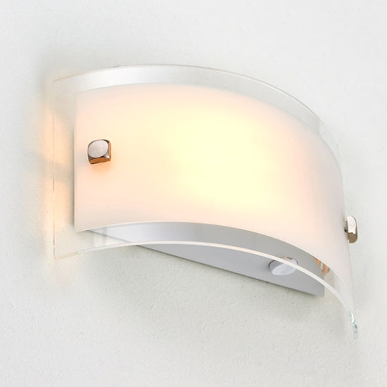 Phelps Clear And Frosted Glass Wall Light In Chrome