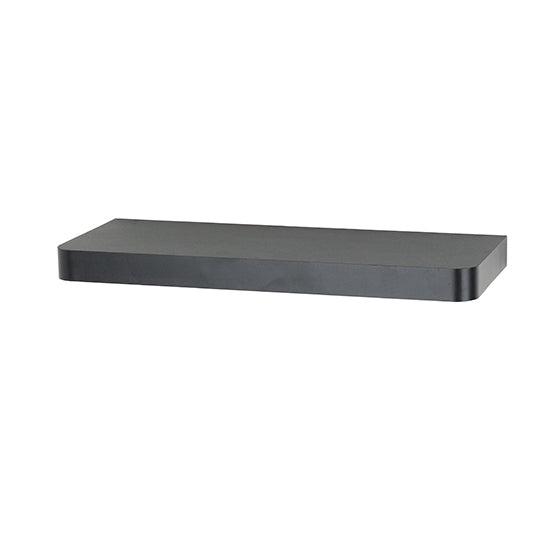 Trent Small Narrow Wooden Floating Wall Shelf In Matt Black
