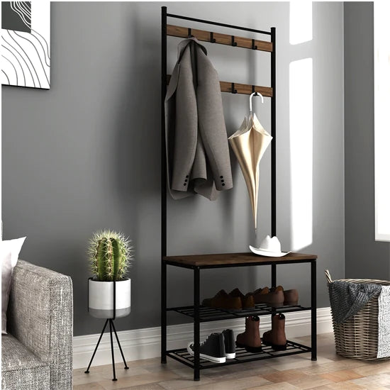 Elevate Your Entryway with the Ealing Large Wooden Hallway Coat Rack