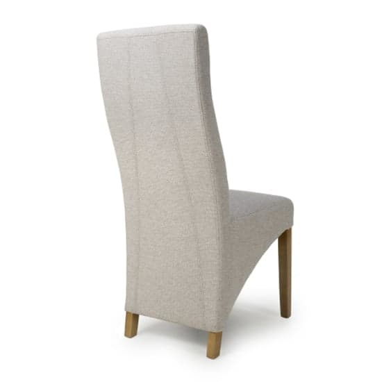Baxter Natural Weave Linen Effect Fabric Dining Chairs In Pair