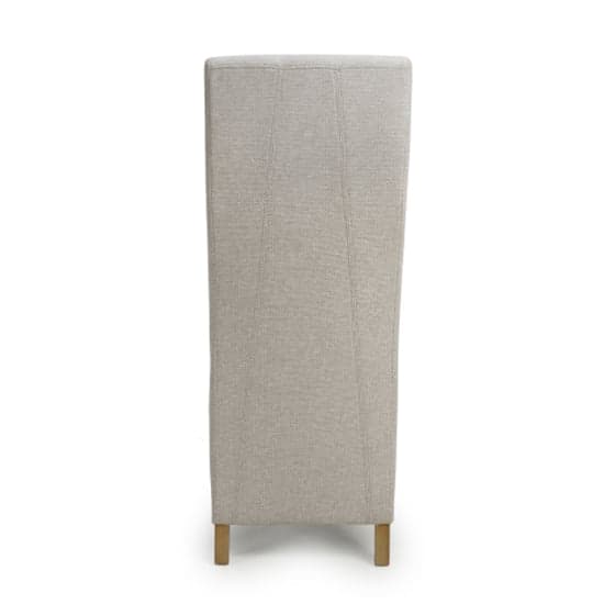 Baxter Natural Weave Linen Effect Fabric Dining Chairs In Pair
