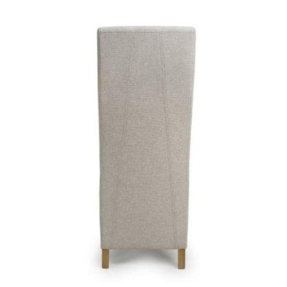 Baxter Natural Weave Linen Effect Fabric Dining Chairs In Pair