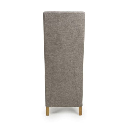 Baxter Mocha Weave Linen Effect Fabric Dining Chairs In Pair