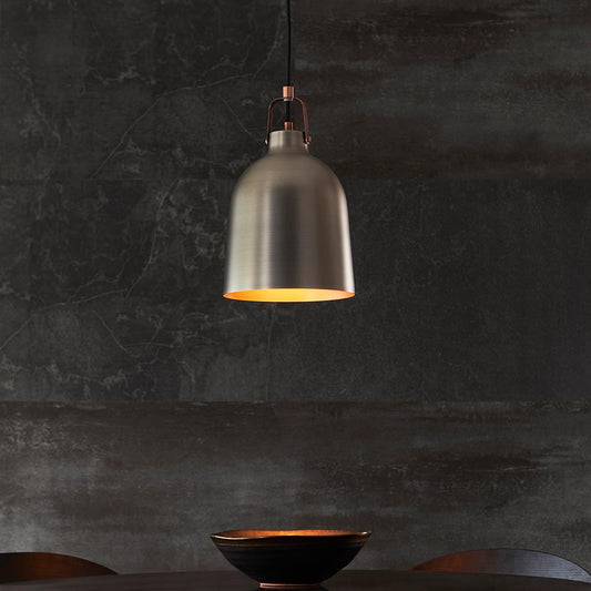 Lazenby Metal Ceiling Pendant Light In Aged Pewter