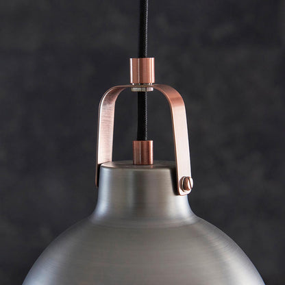 Lazenby Metal Ceiling Pendant Light In Aged Pewter