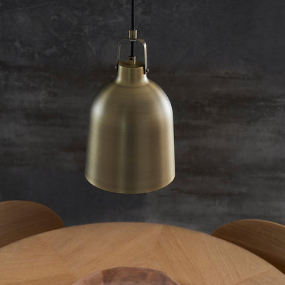 Lazenby Metal Ceiling Pendant Light In Antique Brass