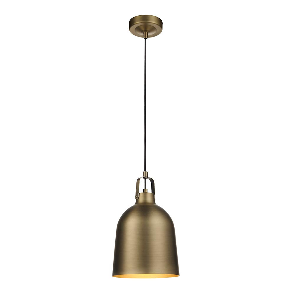 Lazenby Metal Ceiling Pendant Light In Antique Brass