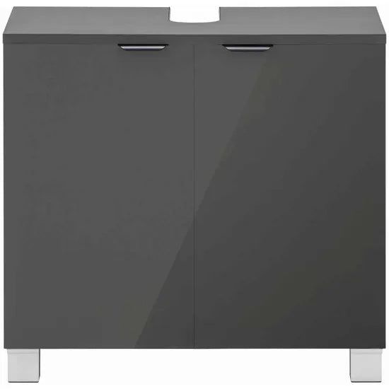 Atlas Wooden Bathroom Vanity Unit With 2 Doors In Grey