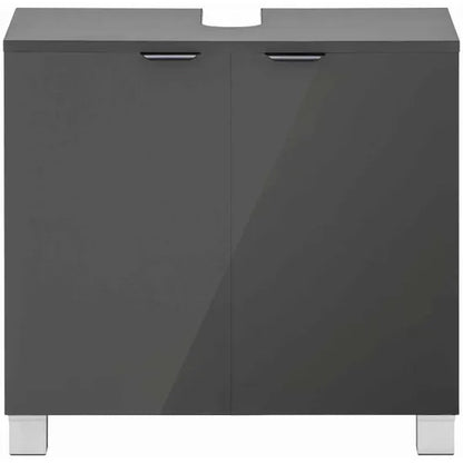 Atlas Wooden Bathroom Vanity Unit With 2 Doors In Grey