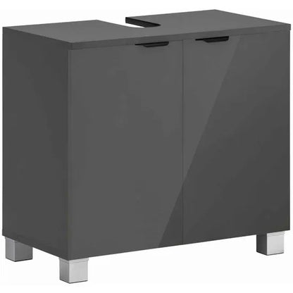Atlas Wooden Bathroom Vanity Unit With 2 Doors In Grey