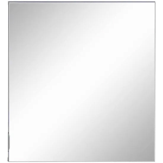 Atlas Wall Hung Wooden Bathroom Mirrored Storage Cabinet In Grey