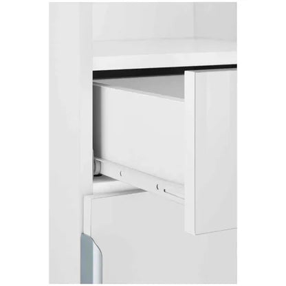 Atlas Wooden Bathroom Storage Cabinet With 1 Door And 1 Drawer In White