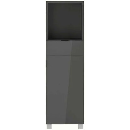 Atlas Wooden Bathroom Storage Cabinet With 1 Door And 1 Drawer In Grey