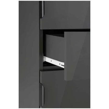 Atlas Tall Wooden Bathroom Storage Cabinet With 1 Door And 1 Drawer In Grey
