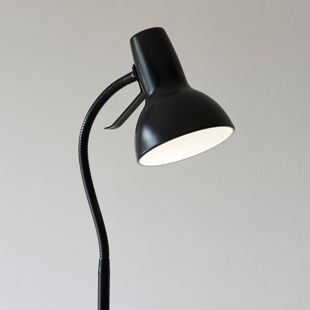 Amalfi Metal Task Floor Lamp In Matt Black