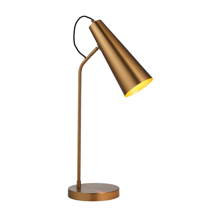 Karna Metal New Task Table Lamp In Antique Brass