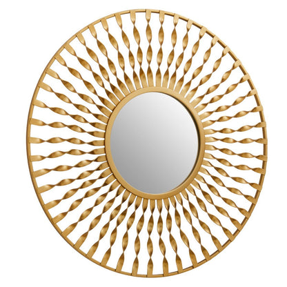 Matera Wall Mirror In Gold Metal Frame