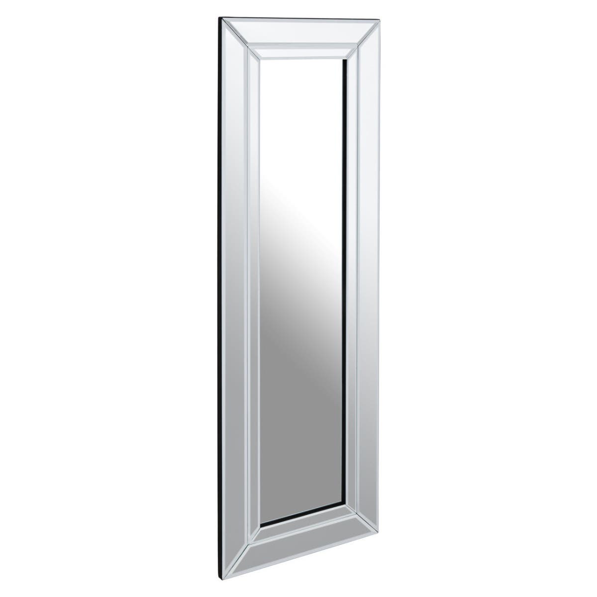 Sana Bevelled Design Frame Wall Mirror With Wooden Frame