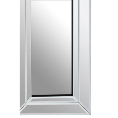 Sana Bevelled Design Frame Wall Mirror With Wooden Frame