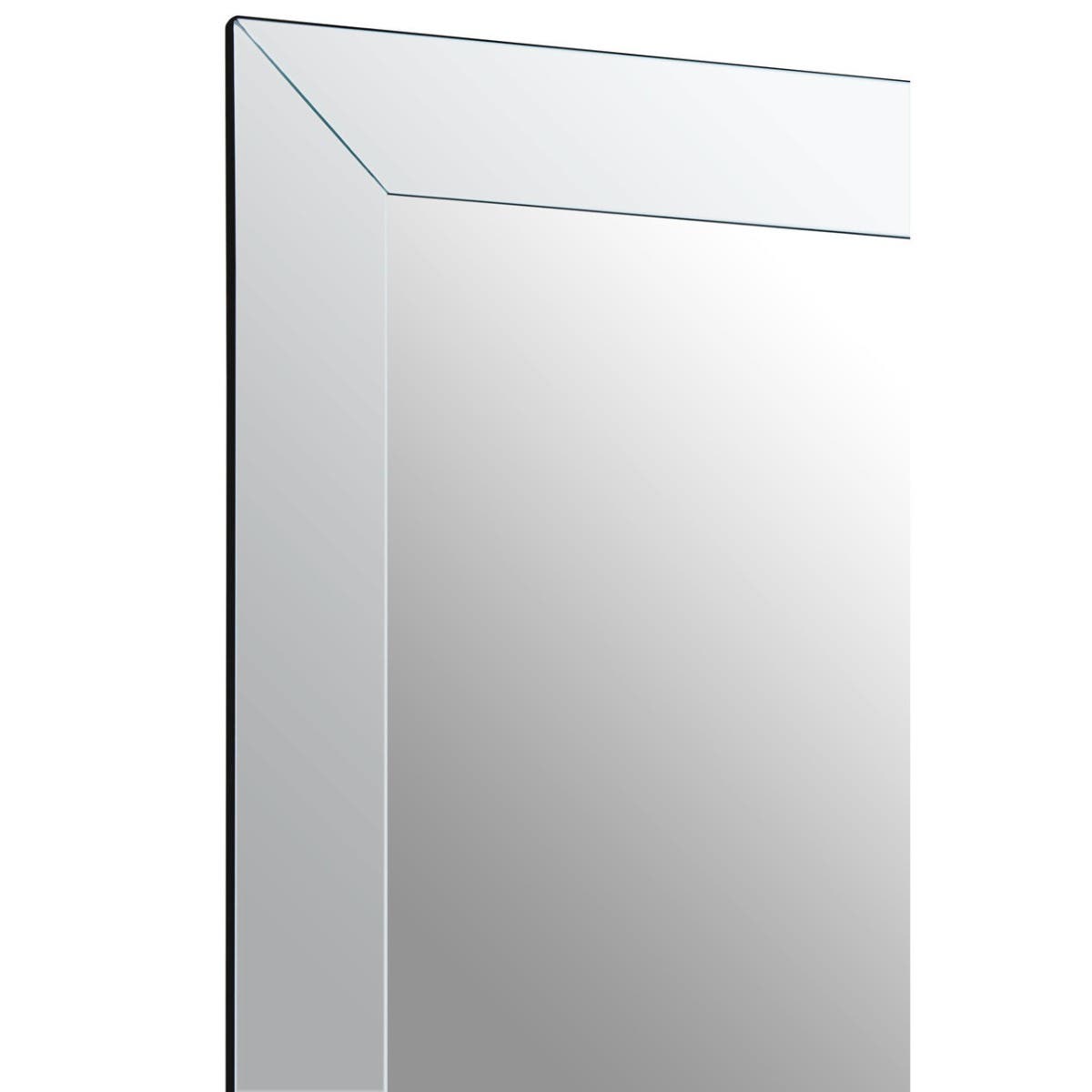 Sana Large Rectangular Wall Mirror With Wooden Frame