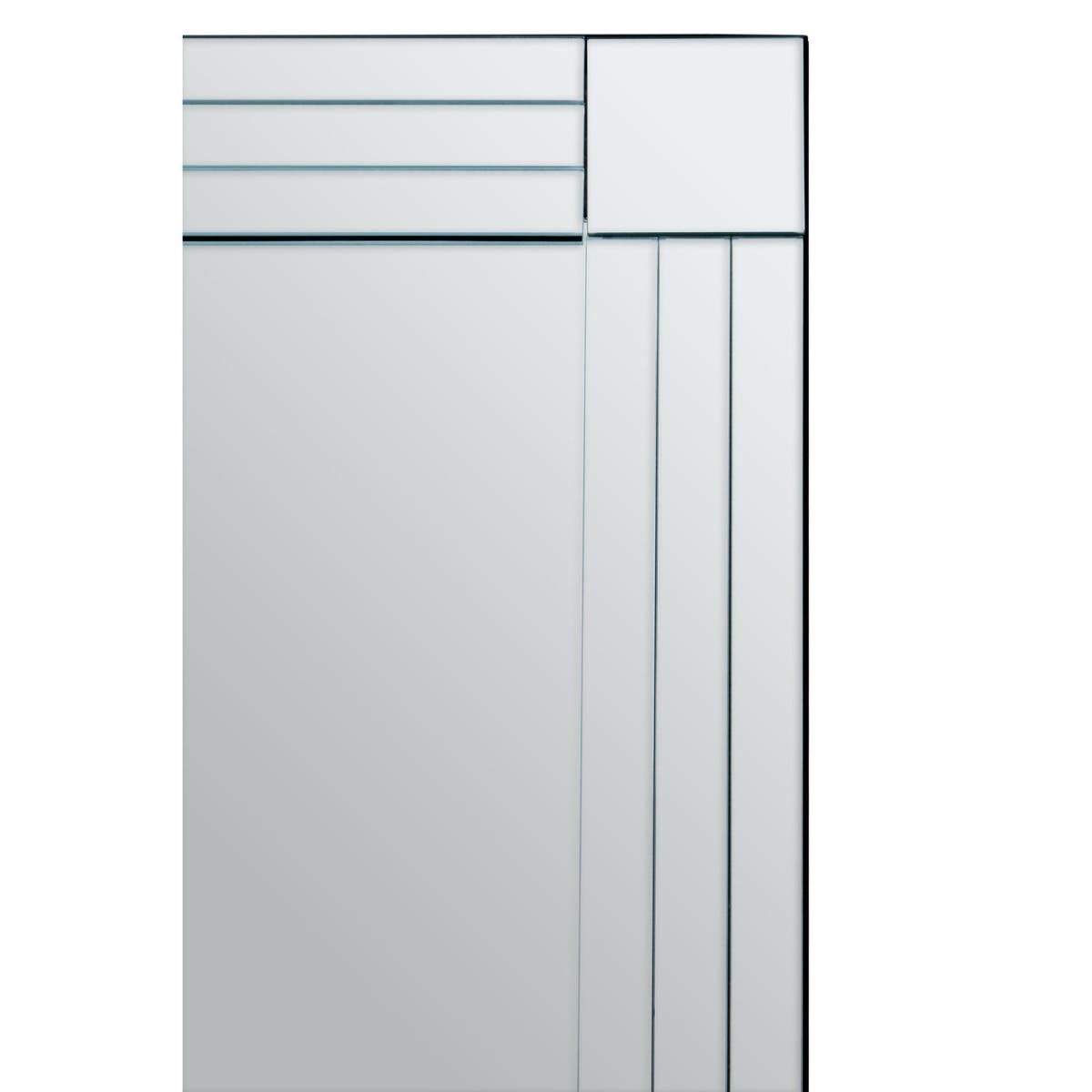 Sana Rectangular Wall Mirror With Linear Detail