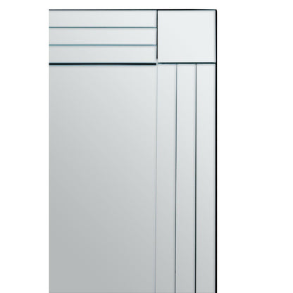 Sana Rectangular Wall Mirror With Linear Detail