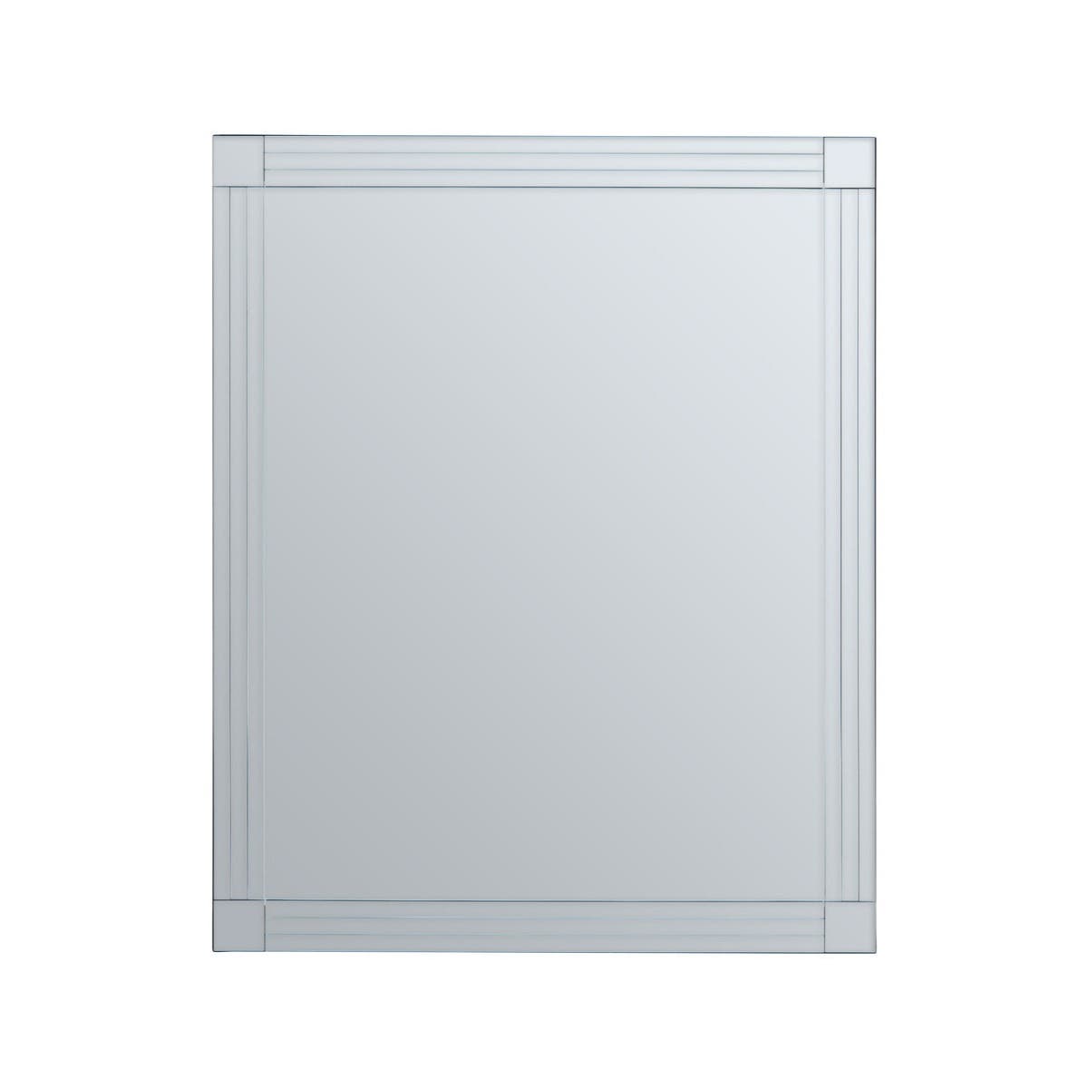 Sana Square Wall Mirror With Linear Detail