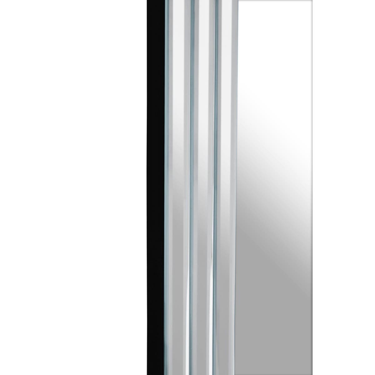 Sana Small Tripple Bevelled Wall Mirror With Wooden Frame