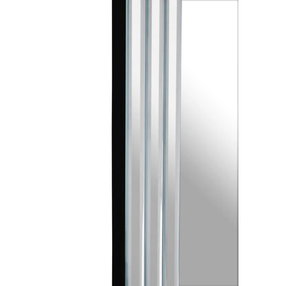 Sana Small Tripple Bevelled Wall Mirror With Wooden Frame