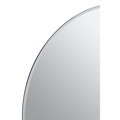 Sana Small Round Wall Mirror With Wooden Frame
