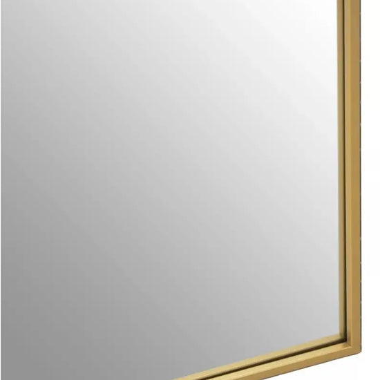 Avento Tall Wall Mirror In Gold Iron Frame